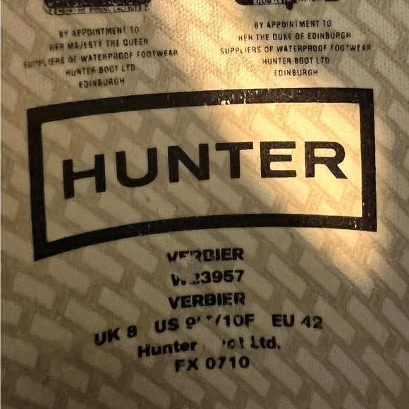 Hunter Rain Boots Womens Size 10 Verbier Tall Lace Up Detail Wedge Rubber Gray - Picture 4 of 4